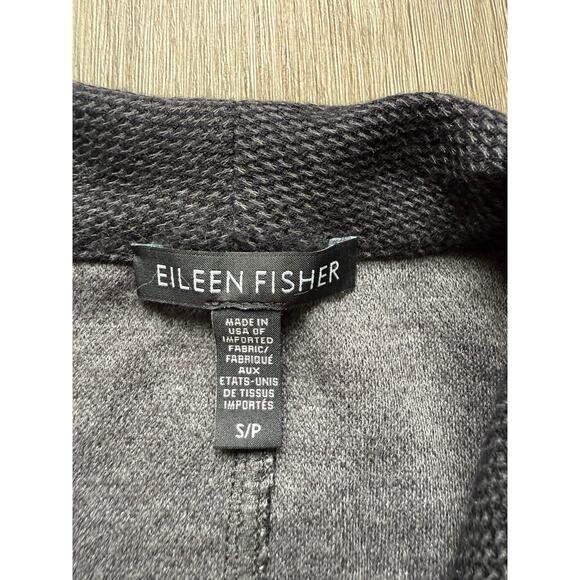 Eileen Fisher Open Front Long Sleeve Cardigan Size Small, Black - Picture 3 of 6
